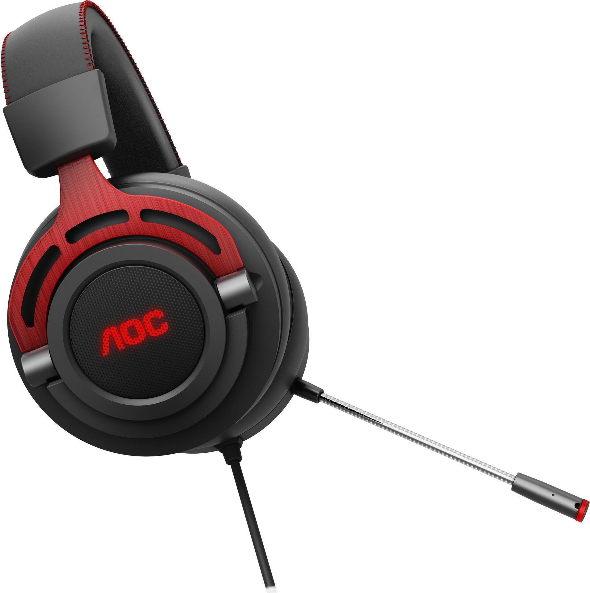 AOC GH300 Kopfhörer & Headset Kopfband Schwarz - Rot (GH300)