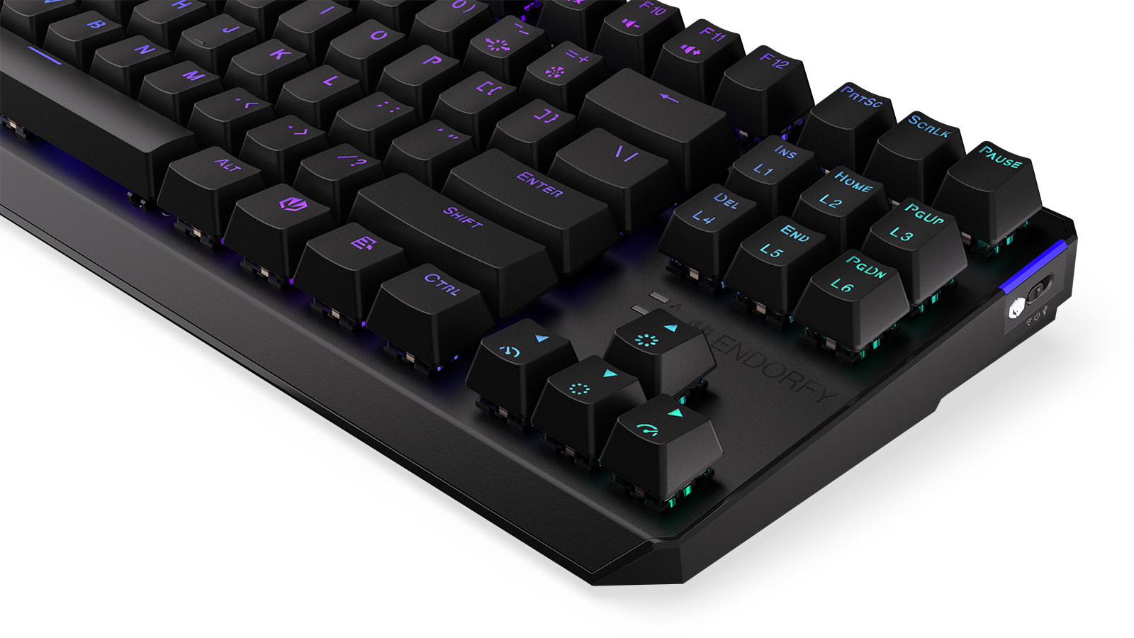 ENDORFY Thock TKL Wireless Red Mechanische Tastatur Kabellos Bluetooth USB RGB Schwarz