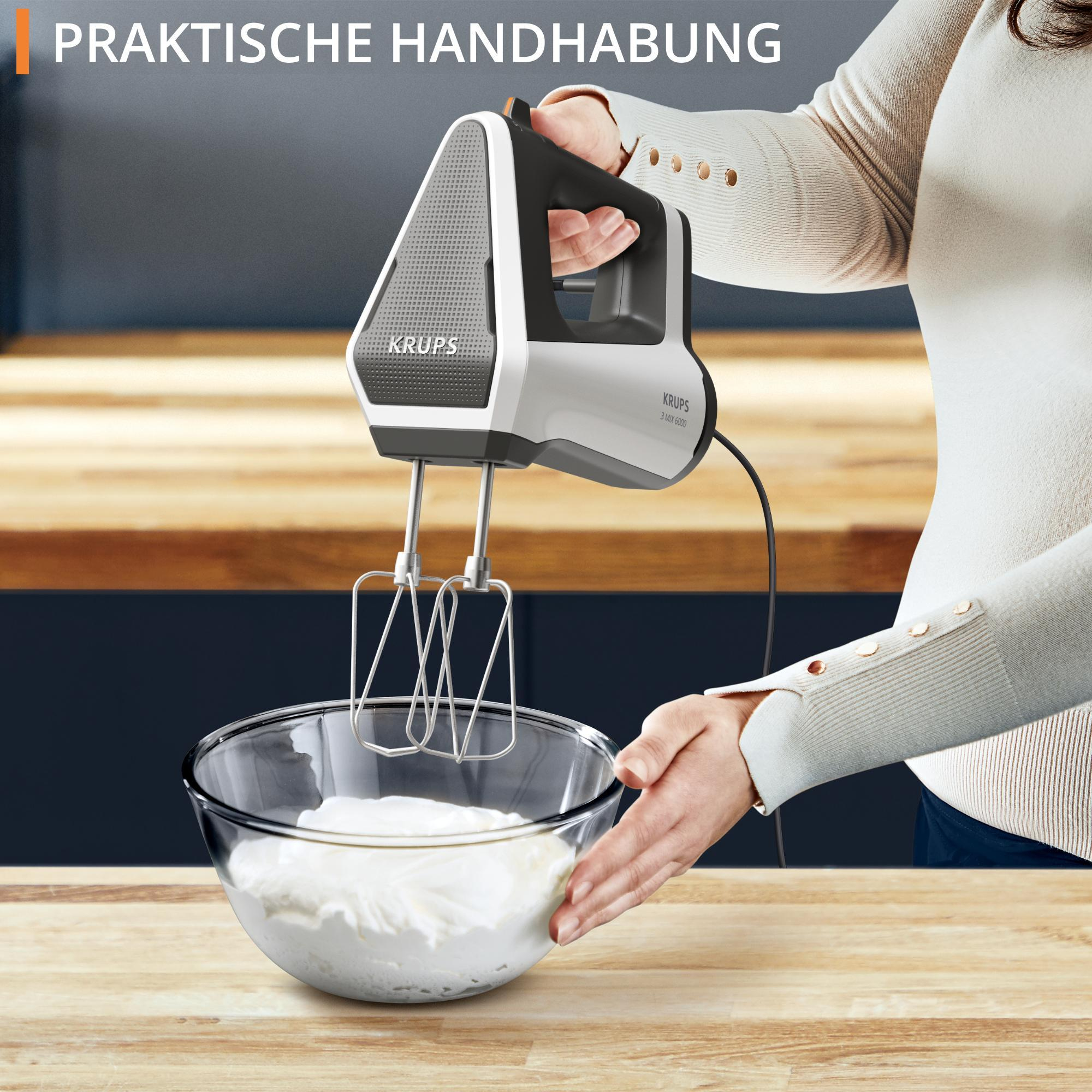 Krups 3 Mix 6000 Handrührgerät 600 W Grau, Weiß