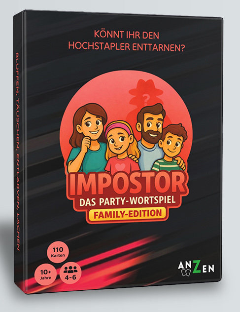 Anzen IMPOSTOR Das Party-Wortspiel Family Edition Mehrfarbig