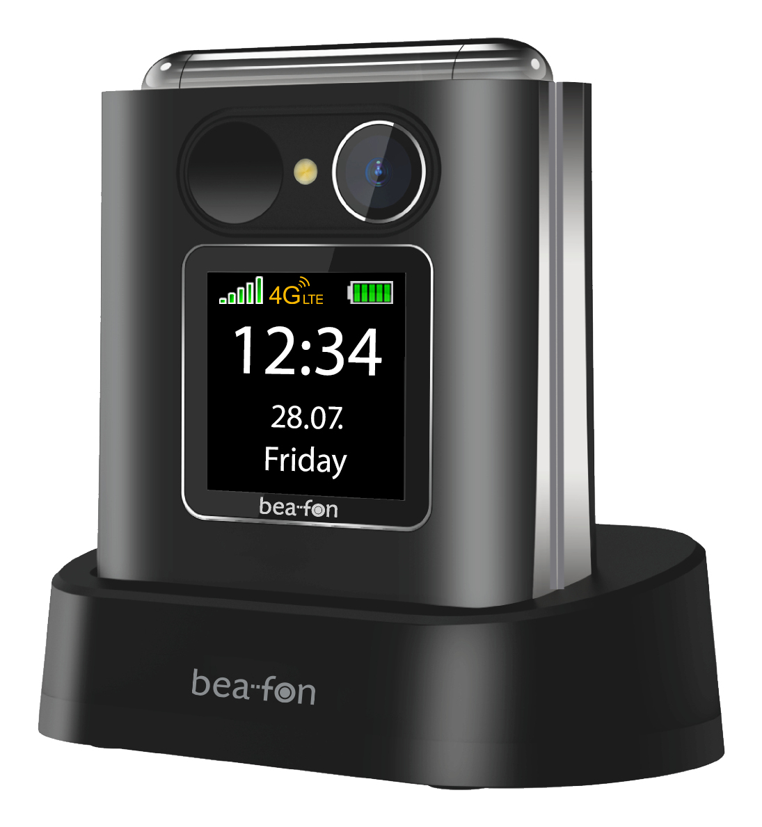 Bea-fon Fold10 LTE 2,2" Klapphandy 1350 mAh Schwarz, Silber