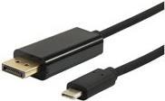 Adapterkabel USB-C St -> DP 1.8m schwarz Polybeutel (133467)