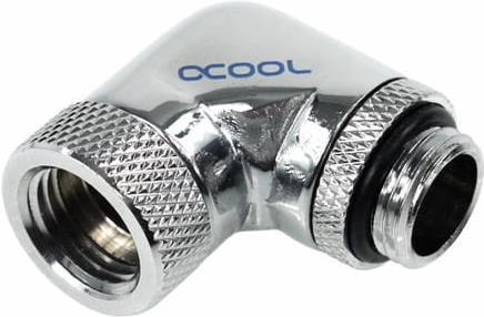 Alphacool HF angled adaptor 90° G1/4 outer thread to G1/4 inner thread revolvable (17056)