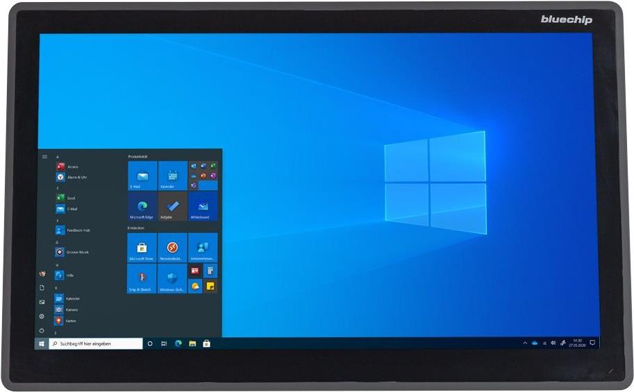 bluechip INDUSTRYline P24KT-1000 All-in-One PC 24" Full HD Intel Atom x6413E 8 GB RAM 120 GB SSD Windows 10 IoT Enterprise Schwarz