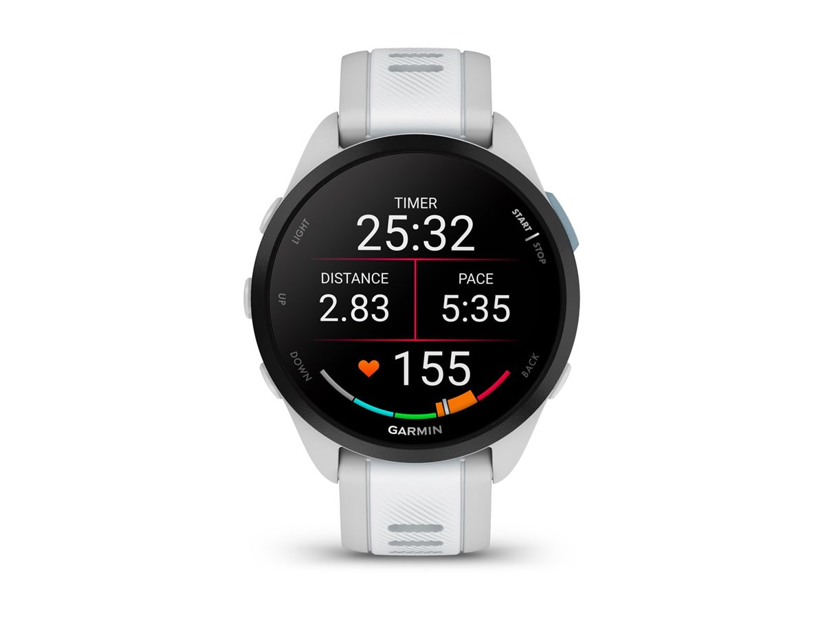 Garmin Forerunner 165 Music GPS Smartwatch 1,2" AMOLED 4 GB Nebelgrau/Whitestone