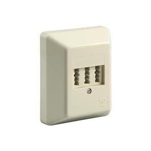 Wentronic Goobay 3x TAE-NFN Aufputzdose, Beige - Schraubanschluss (50263)