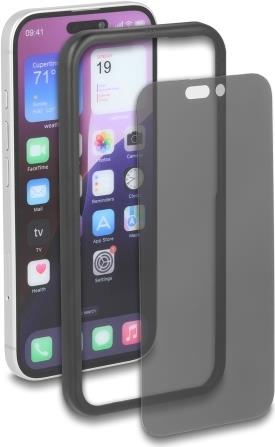 Delock Schutzfolie für iPhone 16 mit Sichtschutz aus gehärtetem Glas Anti Spy 4 Wege (81281)