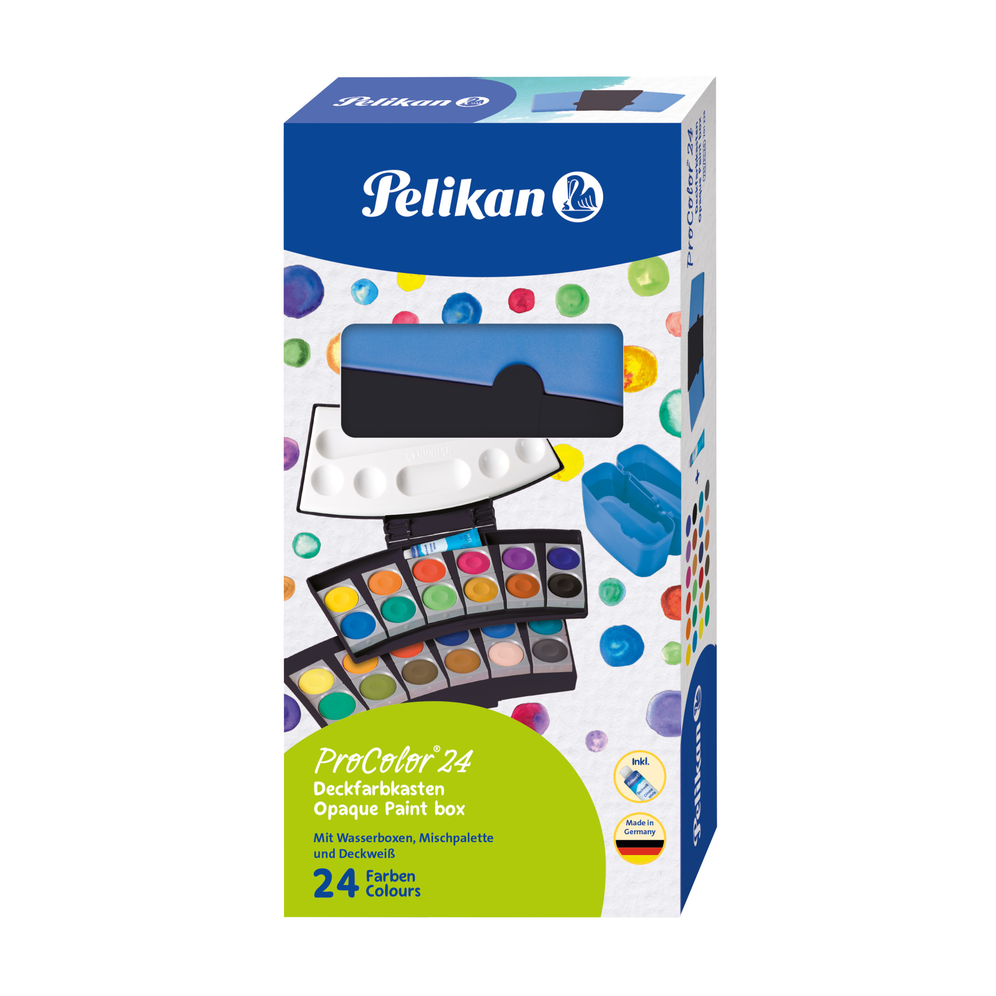 Pelikan ProColor 735 Deckfarbkasten, 24 Farben, Schwarz/Blau