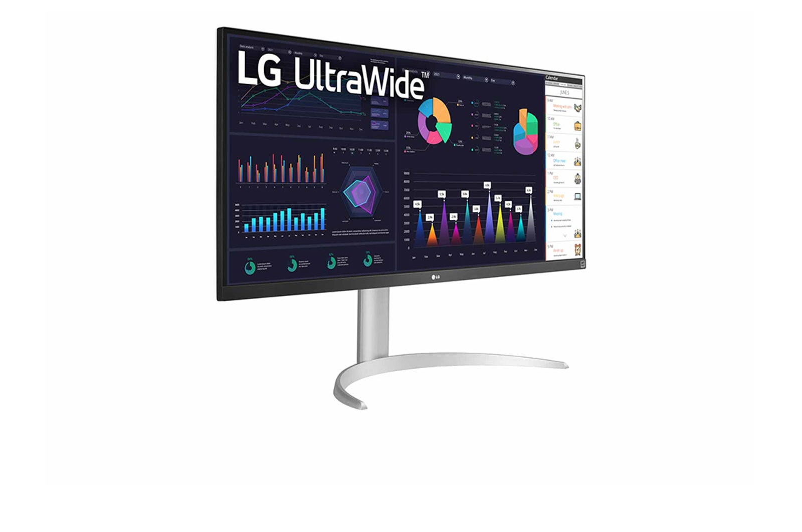 LG 34WQ650-W UltraWide Monitor 34" IPS 2560 x 1080 100 Hz USB-C Schwarz, Silber