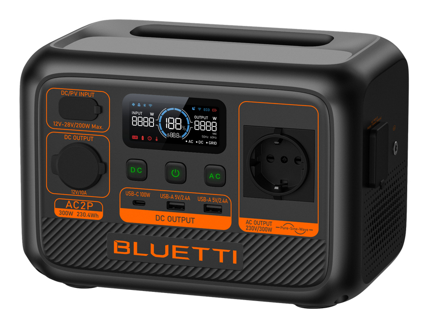 Bluetti AC2P Tragbare Power Station 230,4 Wh 300 W