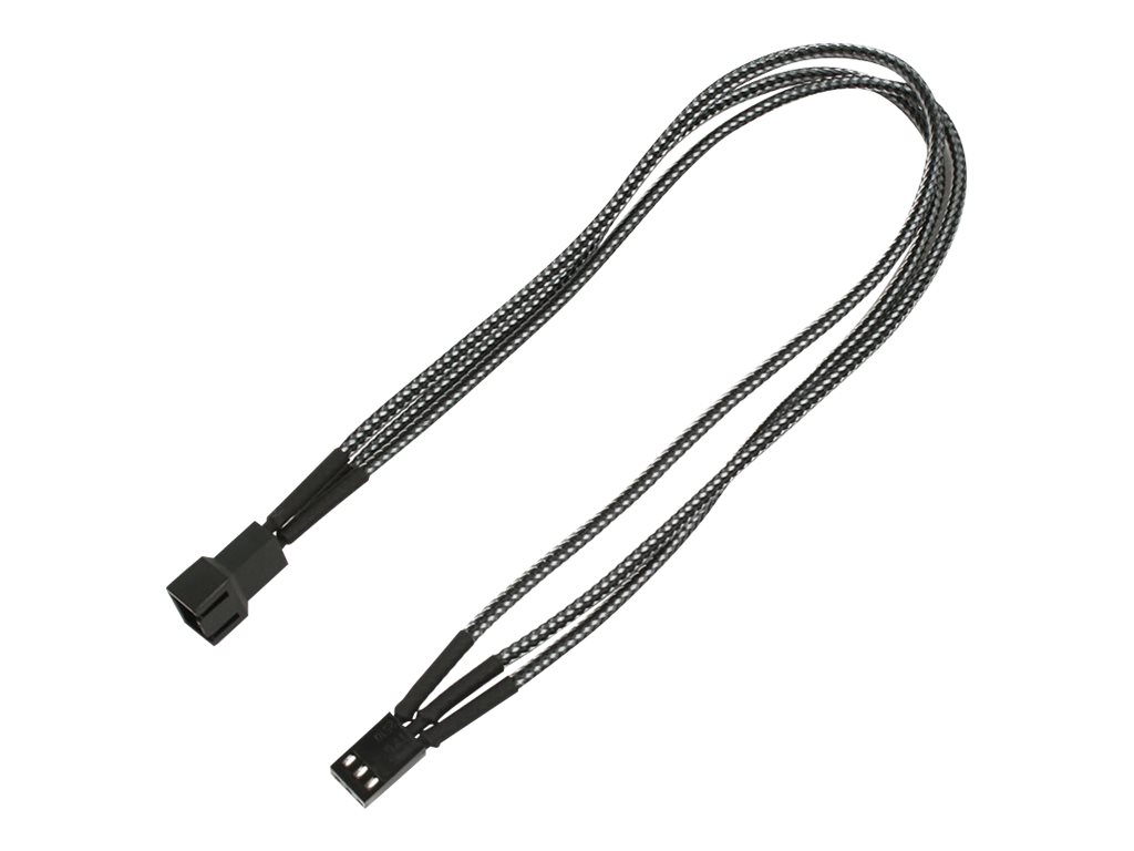 Nanoxia Verlängerungskabel für Lüfterspannungsversorgung 3-Pin Internal Power auf 3-Pin Internal Power 30 cm Kohle
