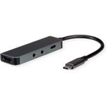 ROLINE USB-C Docking HDMI+TRRS+MIC+PD 4K60 100W (12.02.1125)