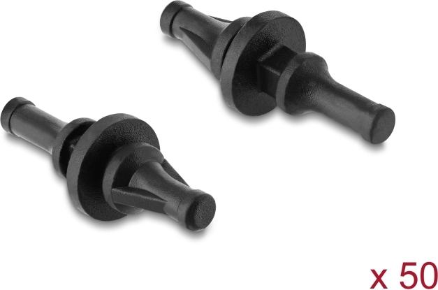 Delock Anti-Vibration Silikon Befestigung kurz für Lüfter 50 Stück schwarz (60985)