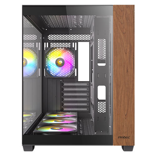 Antec CX800 ARGB Midi-Tower Schwarz, Holz