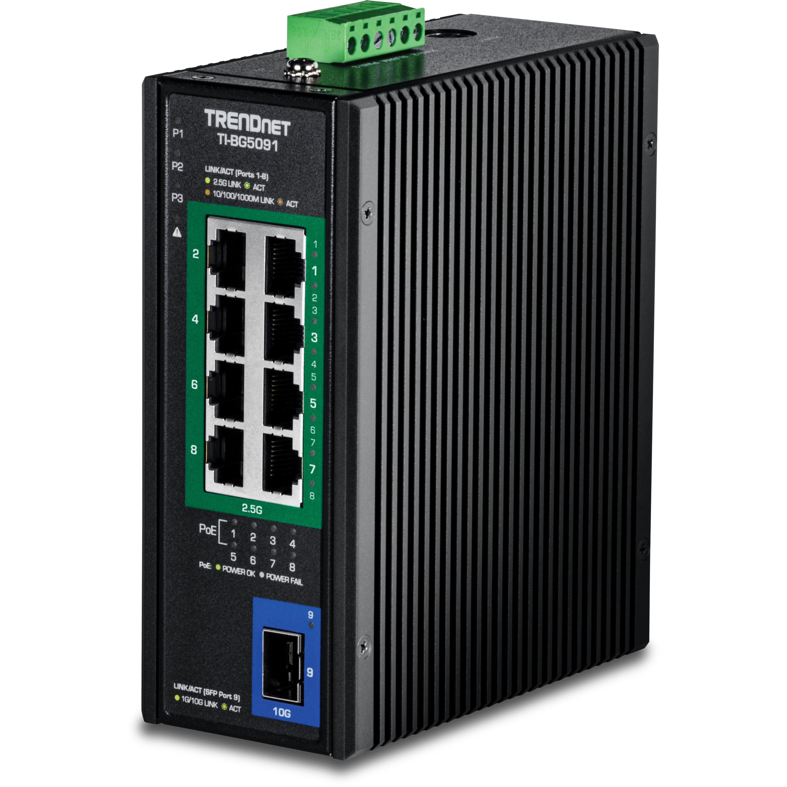TRENDnet TI-BG5091 8 x 2.5G PoE++ Switch Schwarz