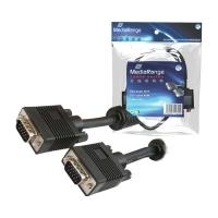 VGA-Kabel MediaRange Anschl. HD 15pin St/St 5.0m schwarz Blister (MRCS106)