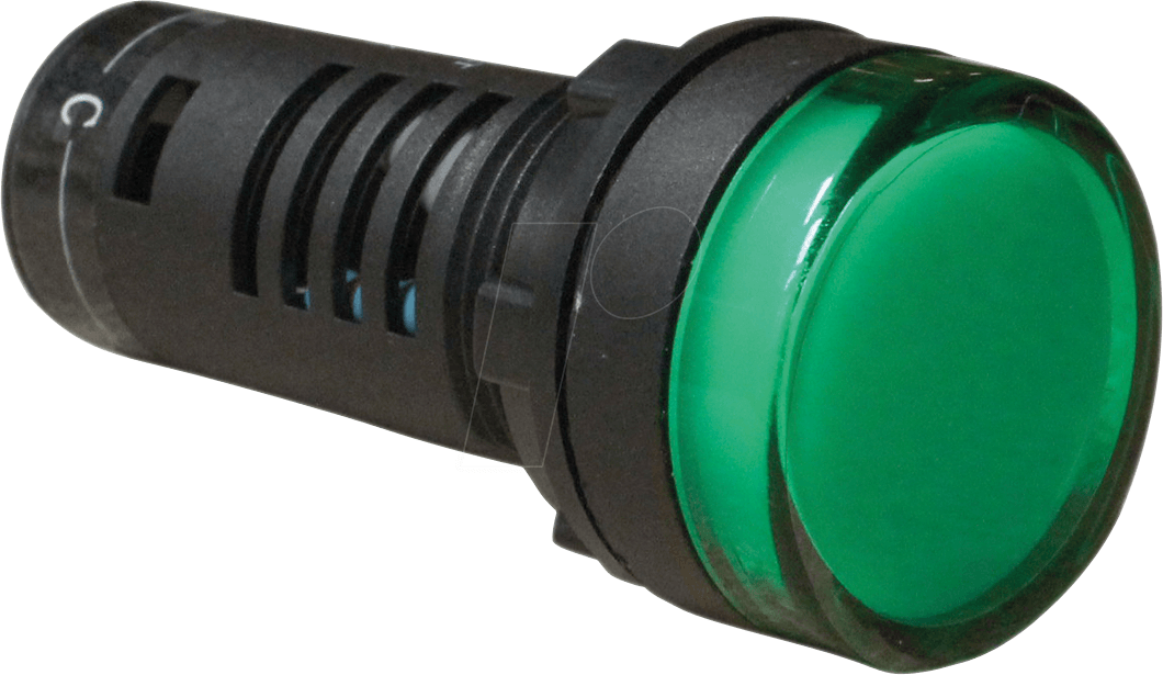 RND COMPONENTS RND 210-00365 - LED-Signalleuchte, grün, 230 V, Ø 29 mm, rund, schraubbar (RND 210-00365)