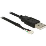 Delock Modul Anschlusskabel USB 2.0 Typ-A Stecker > 5 pin Kamera Stecker V5 A 1,5 m (95987)