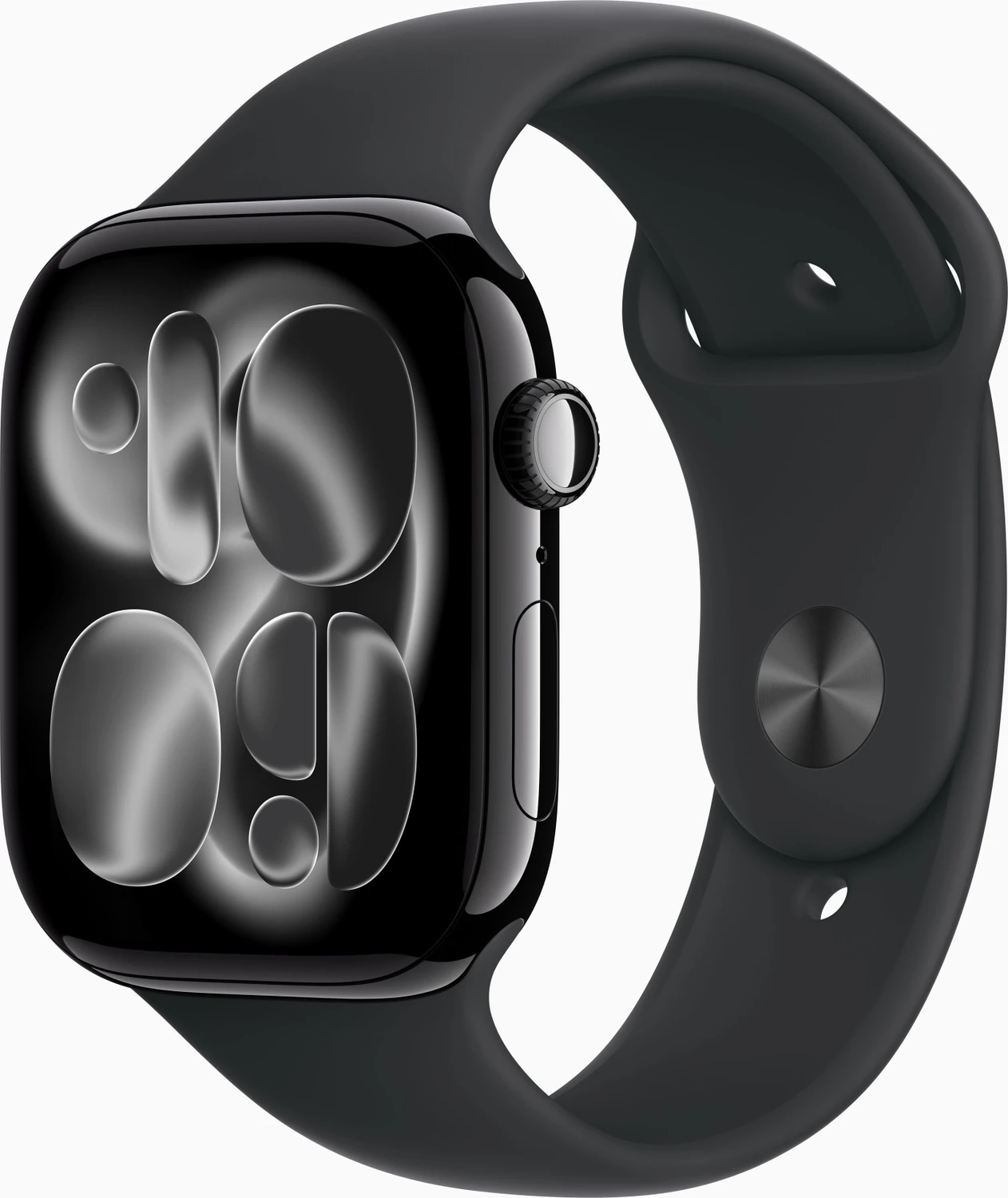 Apple Watch Series 11 GPS 46 mm Aluminium Jet Black mit Schwarz Sport Band M/L