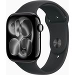 Apple Watch Series 11 GPS 46 mm Aluminium Jet Black mit Schwarz Sport Band M/L