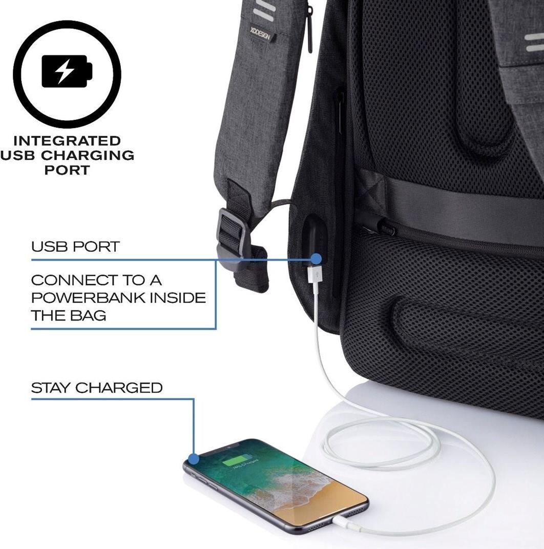 XD Design Bobby Hero Regular Notebook-Rucksack 15,6" Anthrazit, Schwarz