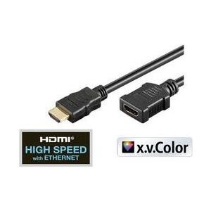 shiverpeaks BASIC-S HDMI Verlängerungskabel, 0,25 m schwarz, 19 Pol HDMI A Stecker (BS77479-0.25)