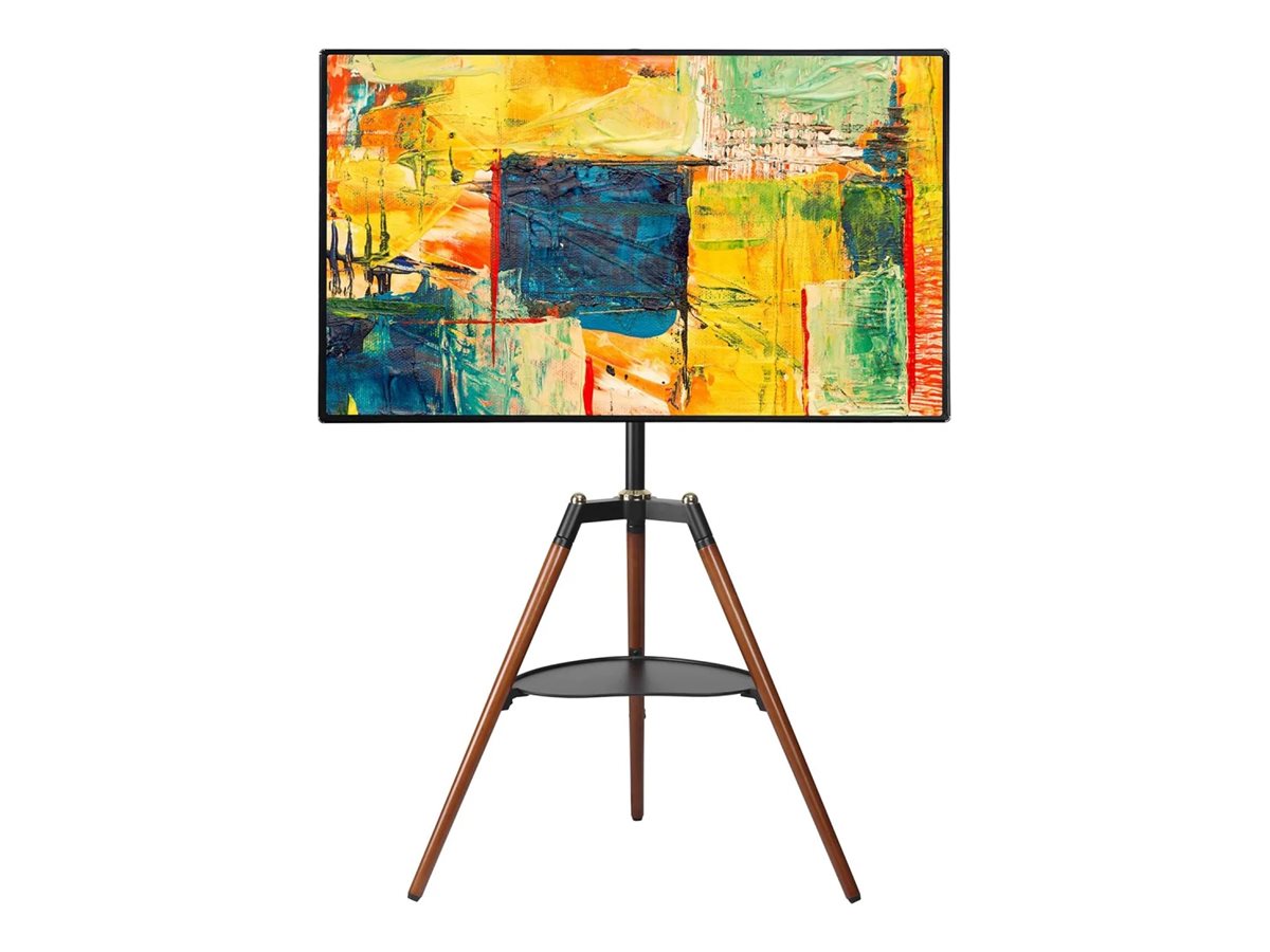 TECHly ICA-TR58 TV-Standfuß mit Ablage und Dreibein für 32"–65" Braun/Schwarz