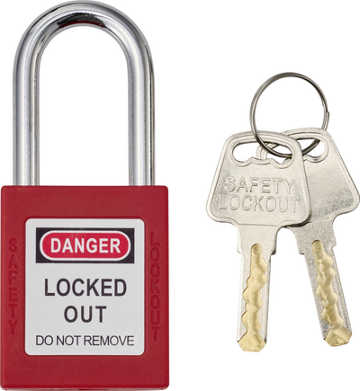 Sygonix SY-6872670 Vorhängeschloss 38 mm verschieden schließend Rot Schlüsselschloss Metall (SY-6872670)