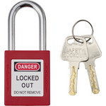 Sygonix SY-6872670 Vorhängeschloss 38 mm verschieden schließend Rot Schlüsselschloss Metall (SY-6872670)