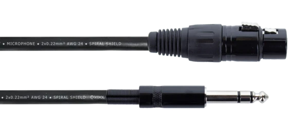 Cordial EM 6 FV XLR Verbindungskabel 6 m Schwarz