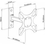 Techly ICA-LCD-2901WH. Höchstgewichtskapazität: 25 kg, Minimum Bildschirmgröße Kompatibilität: 48,3 cm (19" ), Maximaler Bildschirmdurchmesser: 94 cm (37" ), Minimale VESA-Halterung: 75 x 75 mm, Maximale VESA-Halterung: 200 x 200 mm. Neigungswinkelbereich: 0 - 12°, Abstand zur Wand (min): 6,5 cm, Abstand zur Wand (max): 26 cm. Produktfarbe: Weiß (ICA-LCD-2901WH)