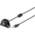 Wentronic Goobay USB 2.0 Hi-Speed Verlängerungskabel, Schwarz, 0.6 m - USB 2.0-Stecker (Typ A) > USB 2.0-Buchse (Typ A) (95444)