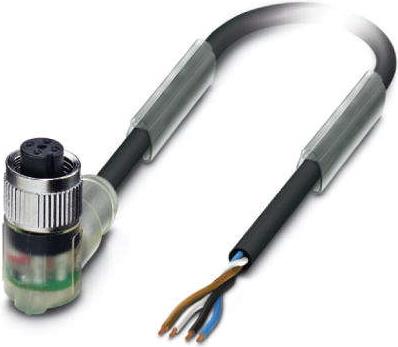 Phoenix Contact Sensor-/Aktor-Kabel Pole: 4 mit LED SAC-4P- 5,0-PUR/M12FR-3L Inhalt: 1 St. (1668302)