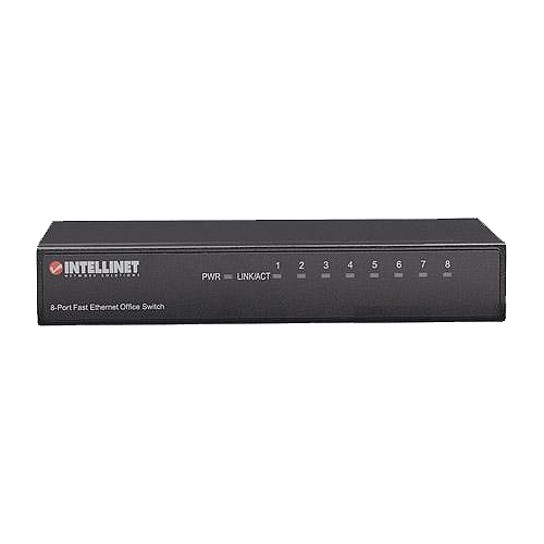 INTELLINET Fast Ethernet Office Switch 8-Port, Desktop, Metall (523318)