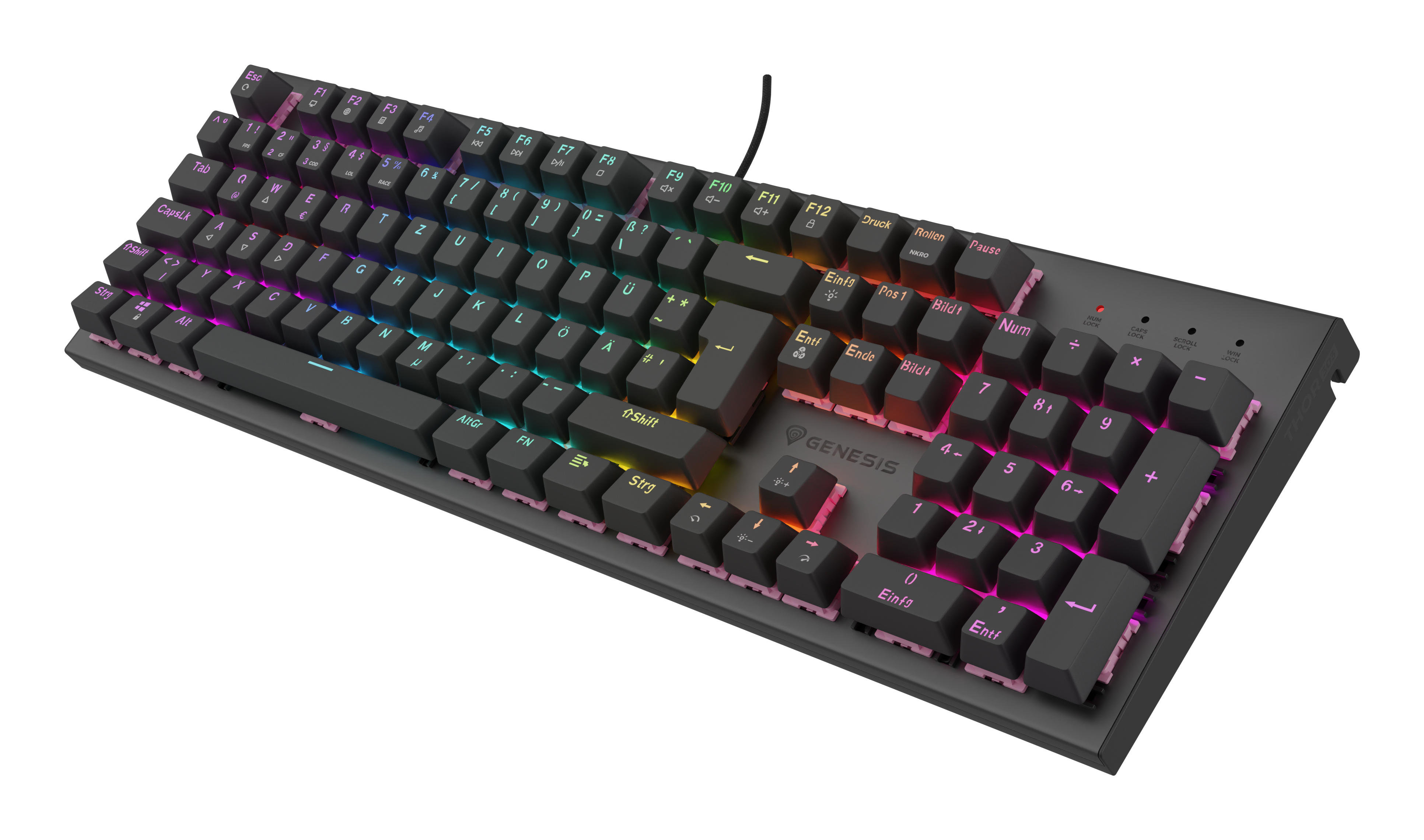 Genesis THOR 303 silent Mechanische Tastatur QWERTZ RGB-LED Schwarz