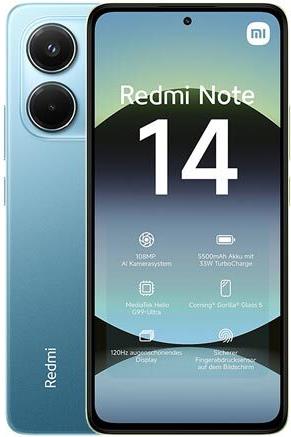 Xiaomi Redmi Note 14 4G Dual Sim 8GB RAM 256GB - Ocean Blue (MZB0IYWEU)