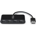 StarTech.com 4-Port USB2.0 Hub, USB Bus Powered, Small Travel Mini USB Hub, USB2.0 Splitter, Multi-Port Portable USB Hub, 480Mbps, Overcurrent Protection (OCP) (ST4200MINI2-USB-HUB)
