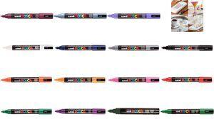 POSCA Pigmentmarker PC-5M, khaki-grün Rundspitze, Strichstärke: 1,8 (PC5M VK)