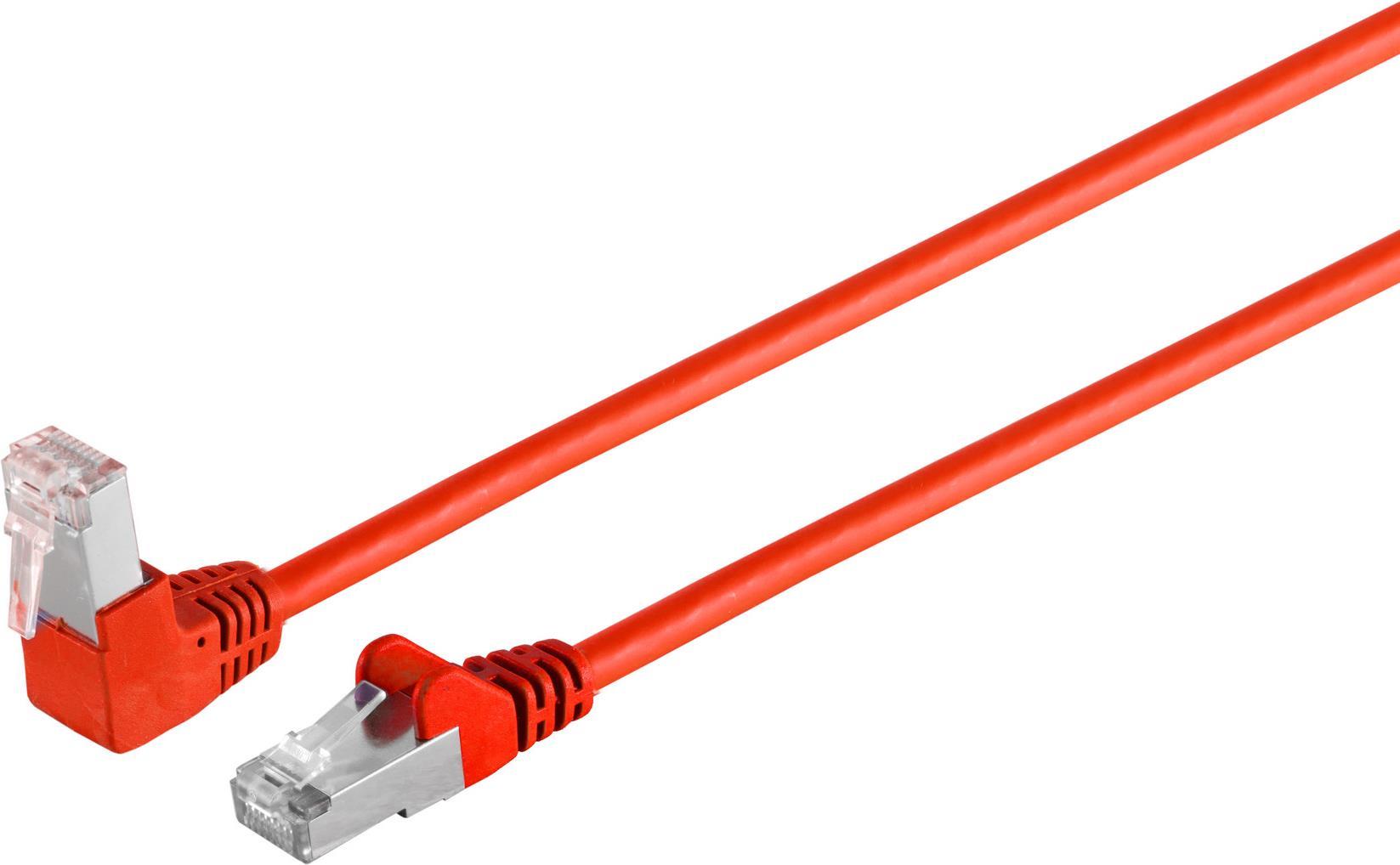 S/CONN maximum connectivity Netzwerkkabel-Patchkabel, cat 6, S/FTP, PIMF, Winkel-gerade, rot, 5,0m (08-64054)