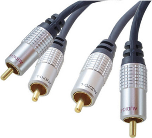 shiverpeaks sp-PROFESSIONAL Audio-Kabel 10 m 2 x RCA Blau - Chrom (SP40110)