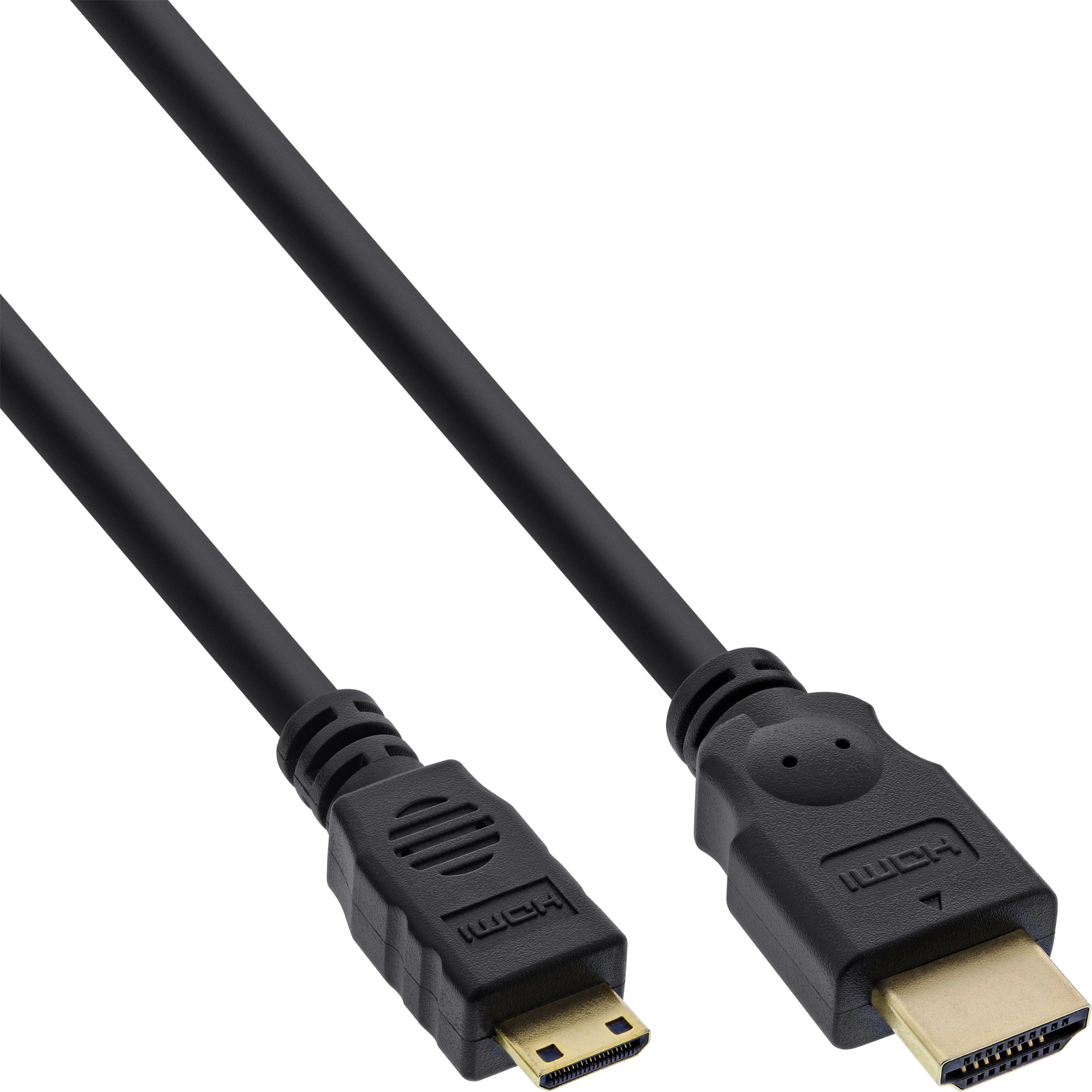 InLine High Speed HDMI-Kabel HDMI A auf HDMI C (Mini) 1.3 30 cm Schwarz