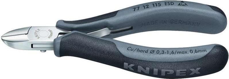 Knipex 77 12 115 ESD ESD Seitenschneider mit Facette 115 mm