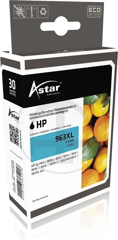 AS70718 ASTAR HP OJ PRO 9010 TINTE CYAN 3JA27AE / HP963XL 1600S. o. Fuellstandsa (AS70718)