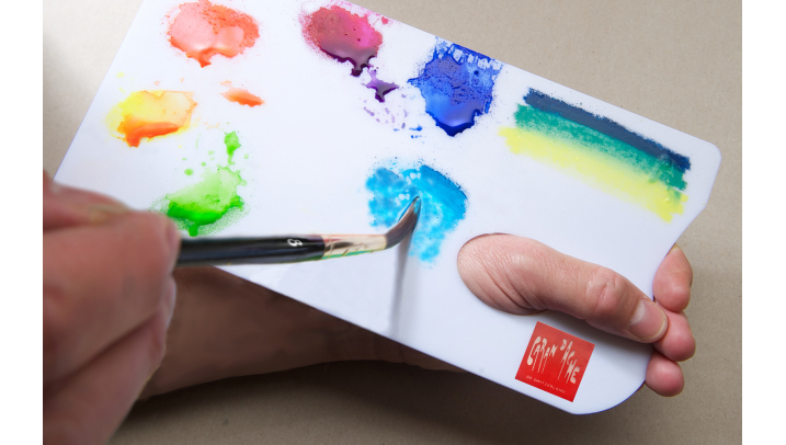 Caran d'Ache Palette Aquarelle Aquarell-Farbpalette Acrylglas 26 x 13 cm Weiß