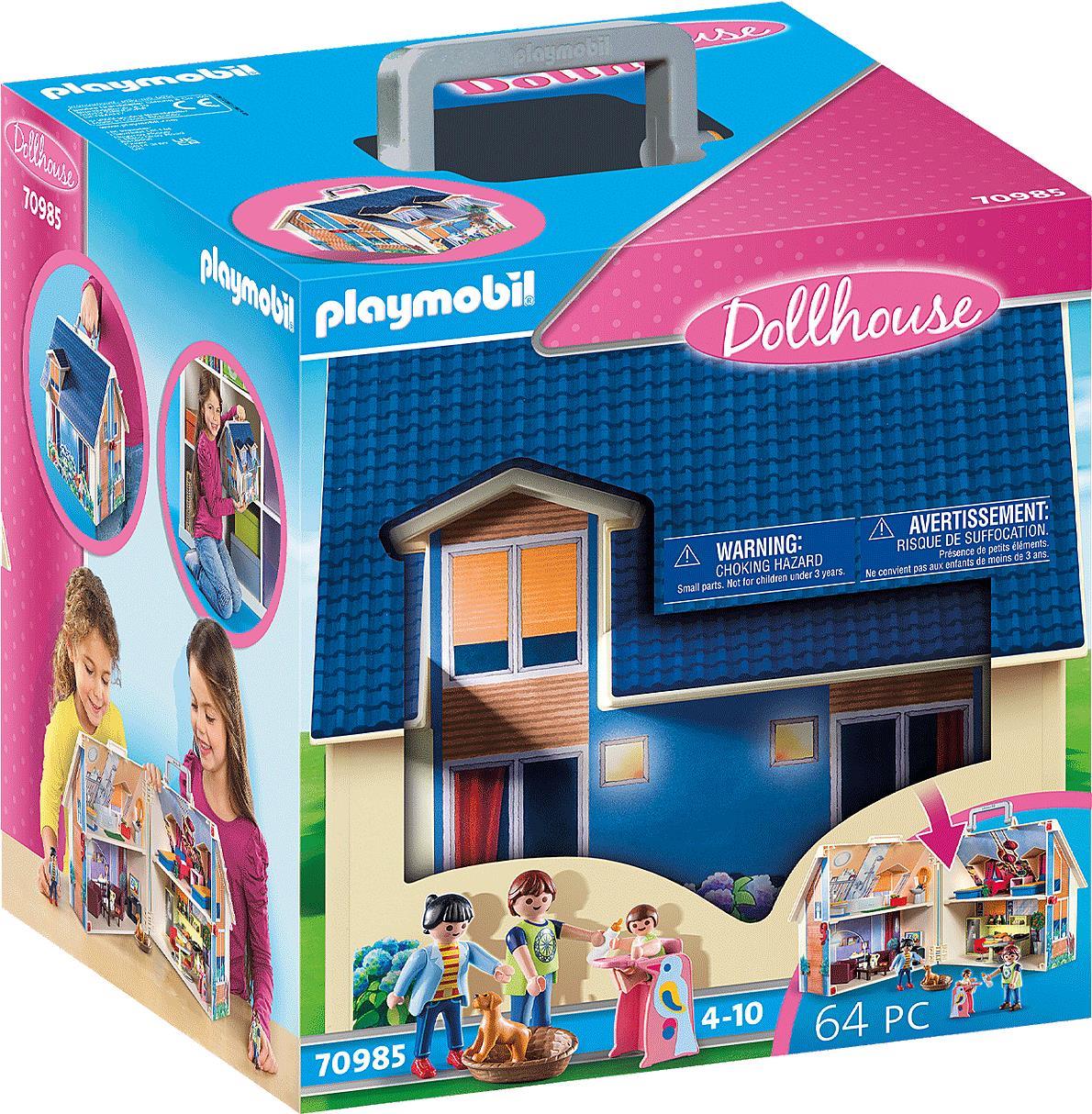 Playmobil Dollhouse Mitnehm-Puppenhaus - Bau - Junge/Mädchen - 4 Jahr(e) - Mehrfarbig - Kunststoff (70985)