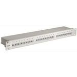 Wentronic Goobay CAT 6 48,30cm (19")  Patch Panel, 24 Port, Grau - STP geschirmt, Grau (94036)