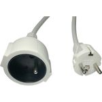 MicroConnect Power Extension Cord EU to French Type E 5m White (MC-PE0500FRW)