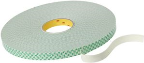 3M Scotchmount doppelseitiges Klebeband 4032, 15 mm x 66 m mit Polyethylen-Schaumstoffträger, dauerhaft klebend, - 1 Stück (40321566)