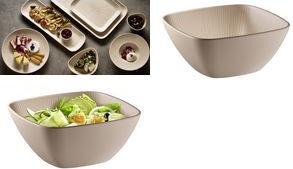 APS Schale NERO, eckig, 195 x 195 mm, sand aus Melamin, stapelbar, spülmaschinengeeignet, hitze - 1 Stück (85416)