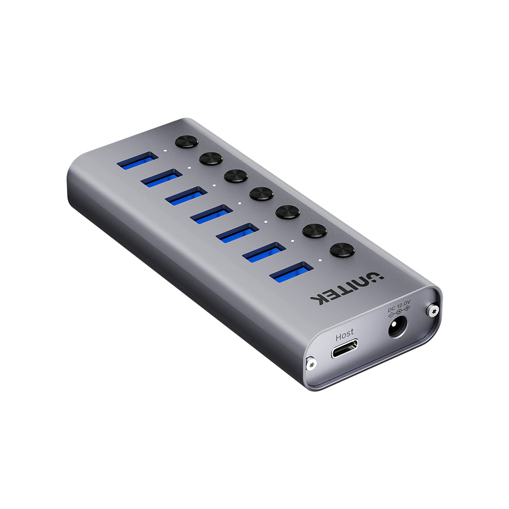 Unitek H1314A 7-in-1 USB 3.0 Hub Space-grau